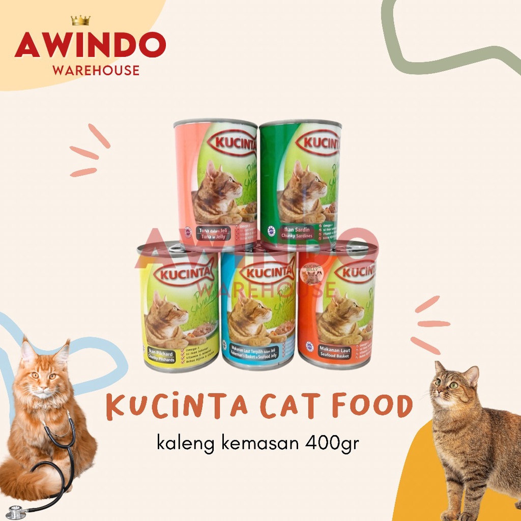 KUCINTA KALENG 400GR - Pakan Makanan Kucing Basah Kucinta Wet Cat Food