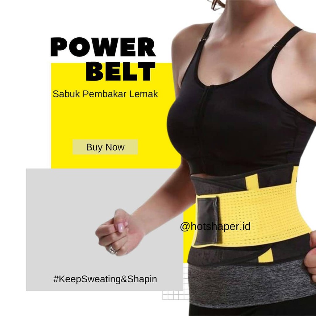 Hot shapers power belt korset pembakar lemak perut pria wanita