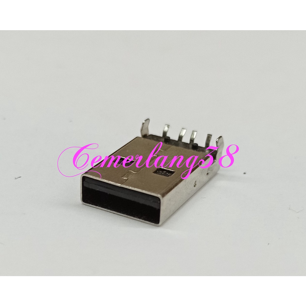 Soket USB Male Plug 4 Pin Konektor Plastik Tipe A cowok