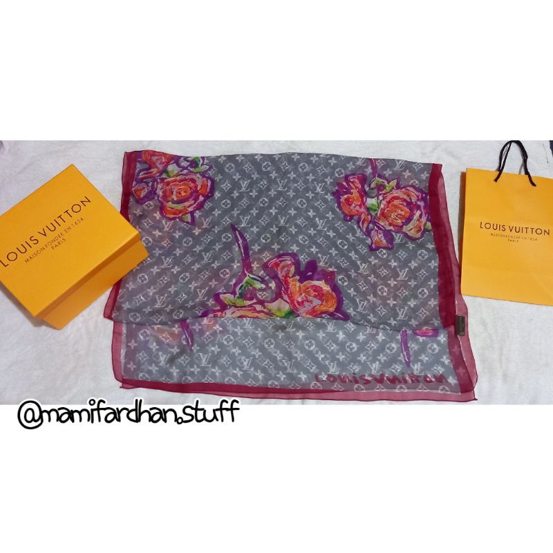 Scarf LV Monogram in Grey X Stephen Sprouse Limited Edition Original