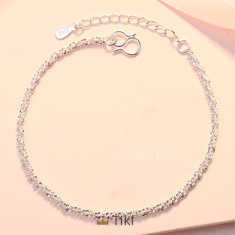 925 Perak Berbentuk Hati Rantai Gelang Bunga Bintang Liontin Korea Fashion Gelang Wanita Hadiah Ulang Tahun | TiKi-3