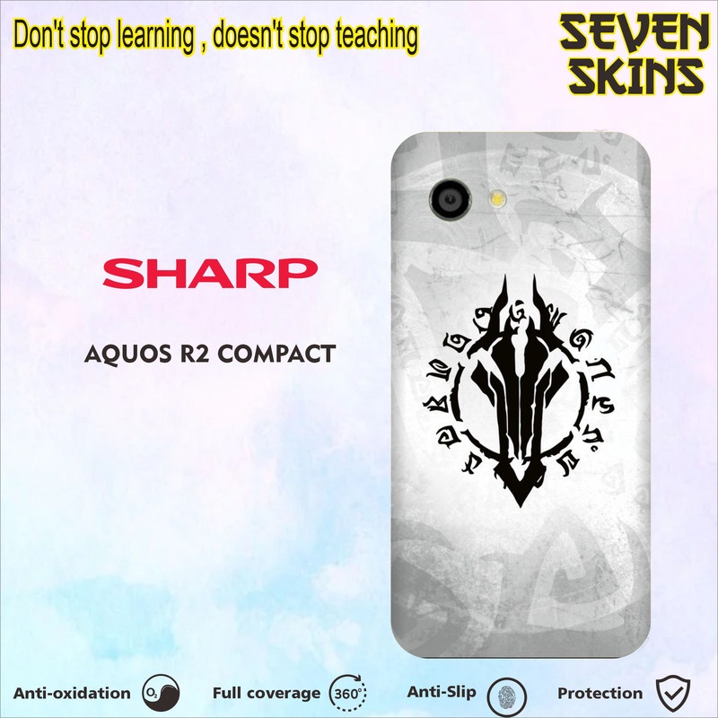 SKIN HANDPHONE DAPAT 2 PCS  SHARP AQUOS R2 COMPACT  WHITE