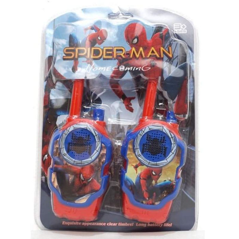 MAINAN WALKIE TALKIE SPIDERMAN SET / MAINAN ANAK WALIKE TALKIE SPIDERMAN TELEPON PROMO TERMURAH COD