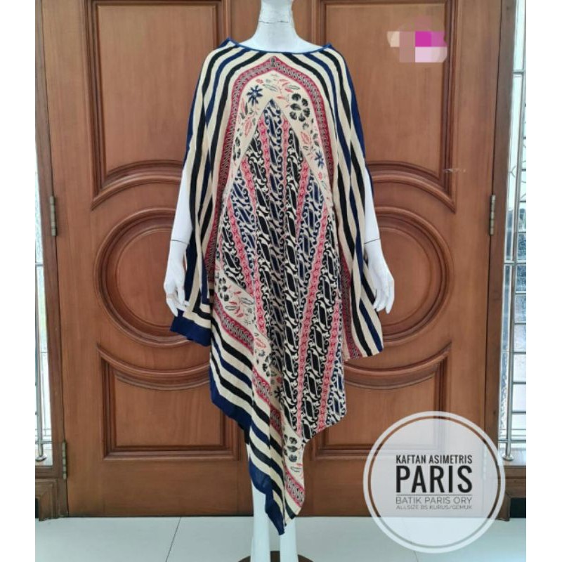 Kaftan Batik Model Asimetris Bahan Paris - Kaftan Asimetris Model 5