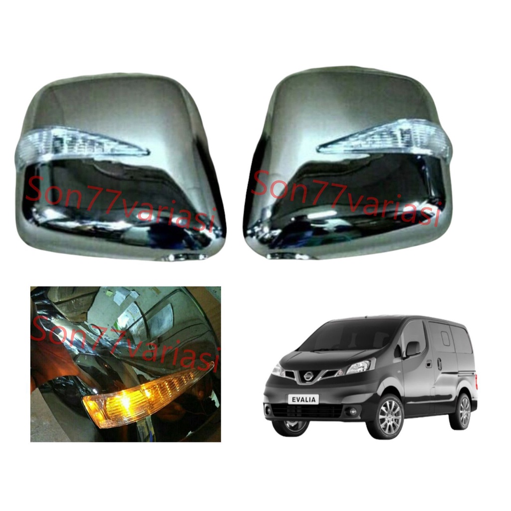 Cover Spion Nissan Evalia Lampu LED Chrome