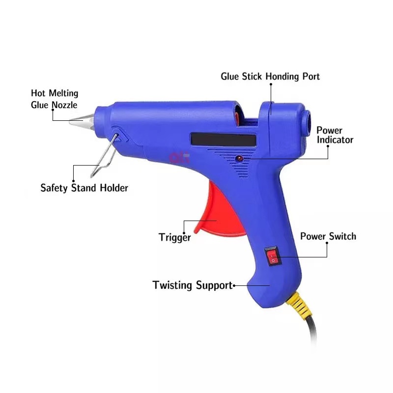 [HH] HOT MELT GLUE GUN 20 WATT / PISTOL LEM TEMBAK CEPAT PANAS STICK REFILL