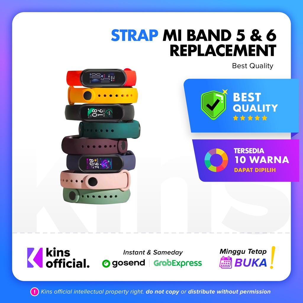 Mi Band 5 / 6 Strap Replacement High Quality