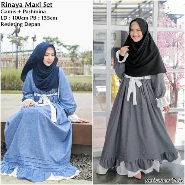 Gamis syari Rinaya Maxi Set