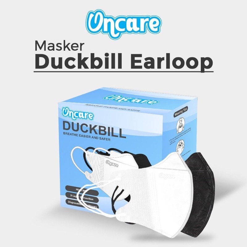 ASLI Duckbill ONCARE Embos 4 Ply 4 Lapis Masker Duckbill 1 Box 50 Pcs Duckbill 3SS Duckbil Nobrand