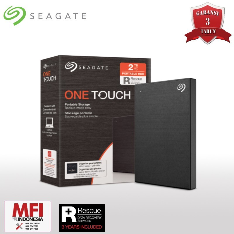 SEAGATE ONE TOUCH 2TB HARDISK EKSTERNAL USB 3.2