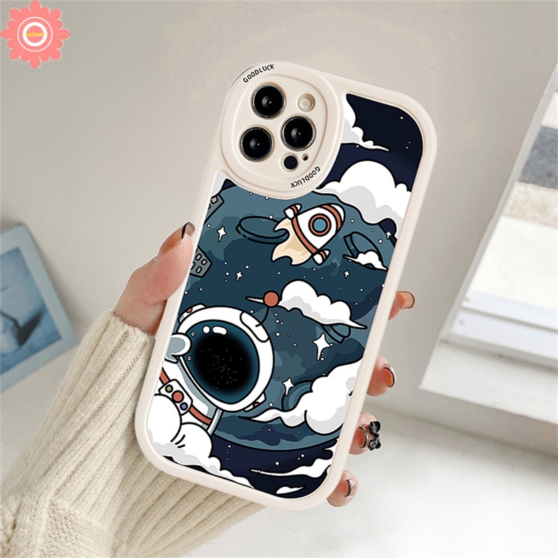 Casing Astronot NASA Trendy Vivo Y36 Y35 Y22 Y22S Y16 Y15s Y20 Y15 Y21S Y12i Y21 Y12 Y33S Y11 Y01 Y31 Y1S Y17 Y91 Y91C Y30 Y21A Y20i Y15A Y95 Y51 Y50 Y21T Y53s Soft Case Kartun