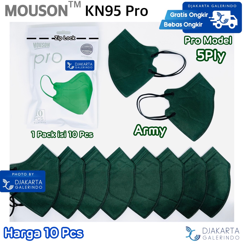 Masker Mouson KN95 Pro 5Ply Original isi 10Pcs