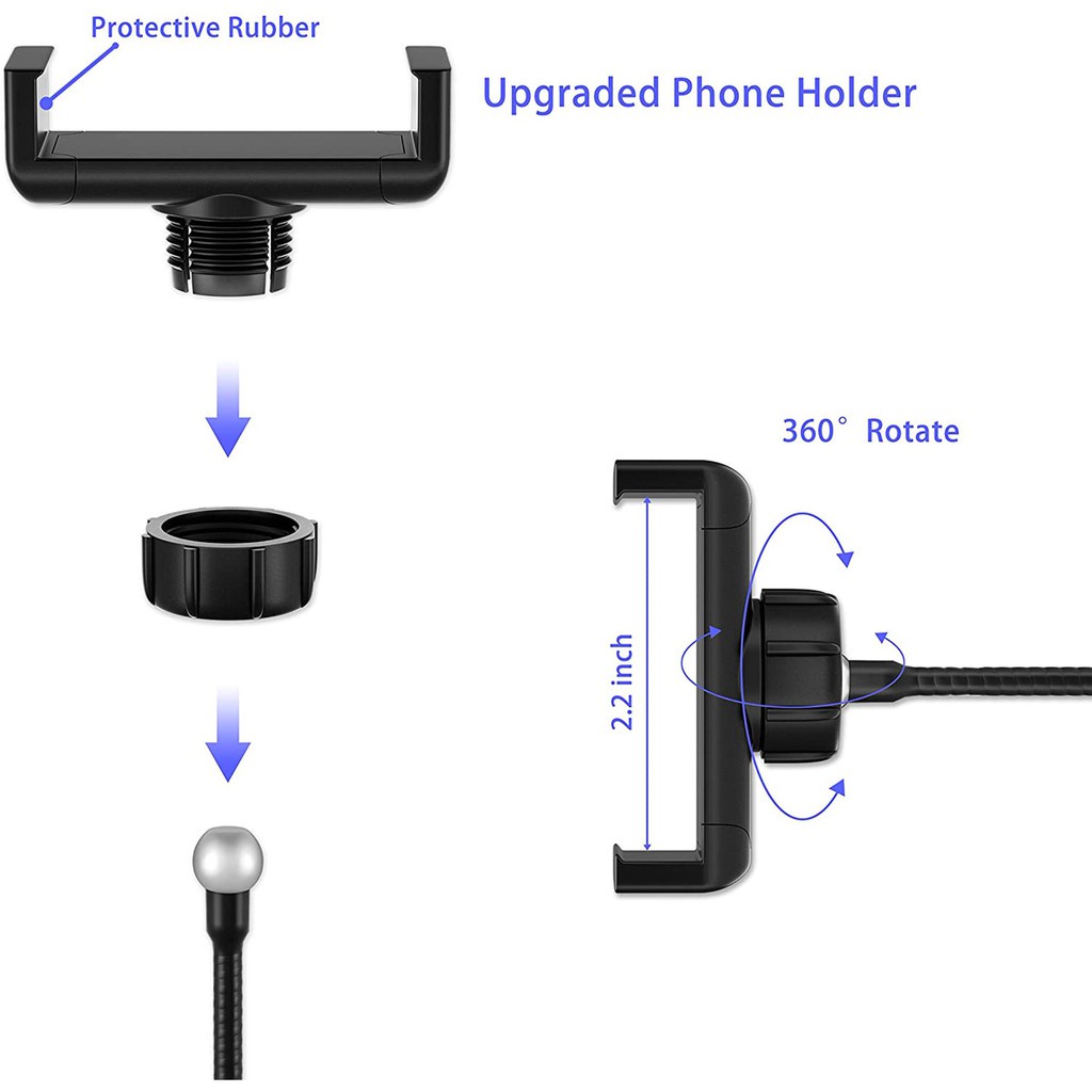 PHONE HOLDER 360 RINGLIGHT 16cm 20cm 26cm 30cm 33cm