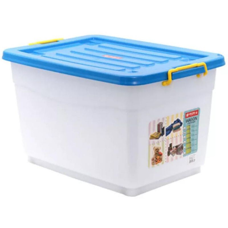 Lion Star Wagon 40 container box kotak plastik beroda 40 liter VC10 Lionstar storage