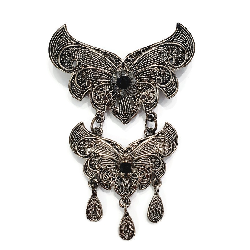 Bros Kebaya Etnik Kutubaru Susun 2/Bros Pesta Hijab Tingkat Tumpuk Yogja-A - Perak Bakar