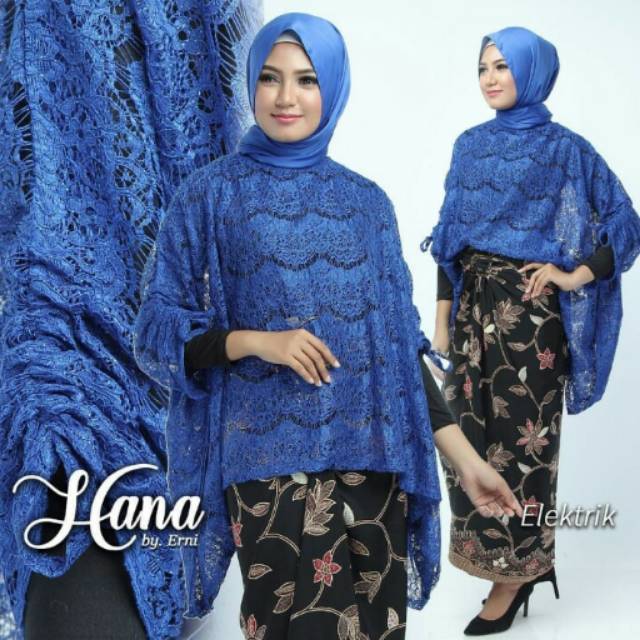 Setelan brukat (atasan brukat + inner blus + rok lilit)