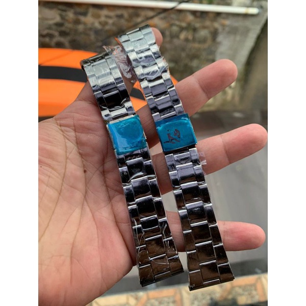 Strap tali jam tangan Rante hitam ukuran lengkap