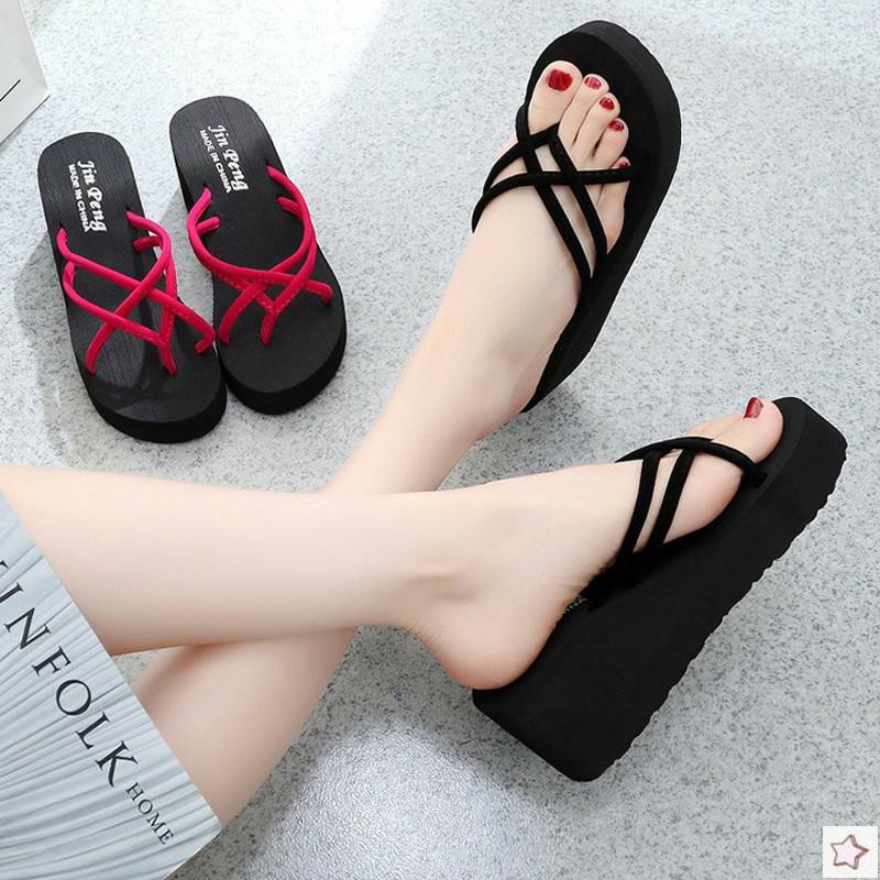 Sandal Wedges Platform Wanita