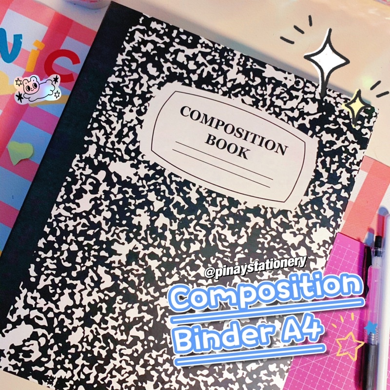 Composition Book Binder A4 Photocard Collector Aesthetic Murah 30 Ring 2 Ring 3 Ring
