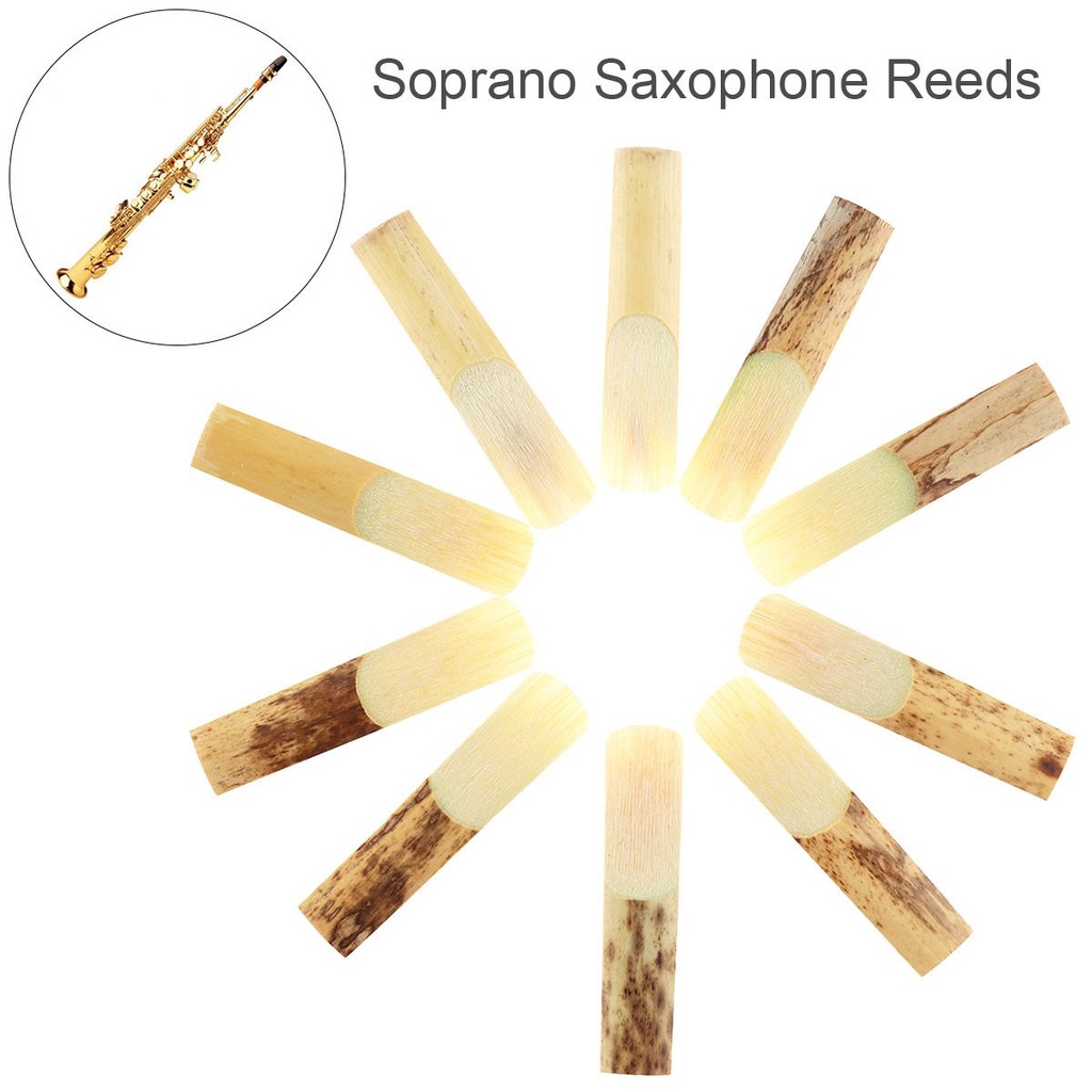 10pcs Reed Bambu Soprano bB Saxophone 2-1 / 2 Kekuatan 2.5