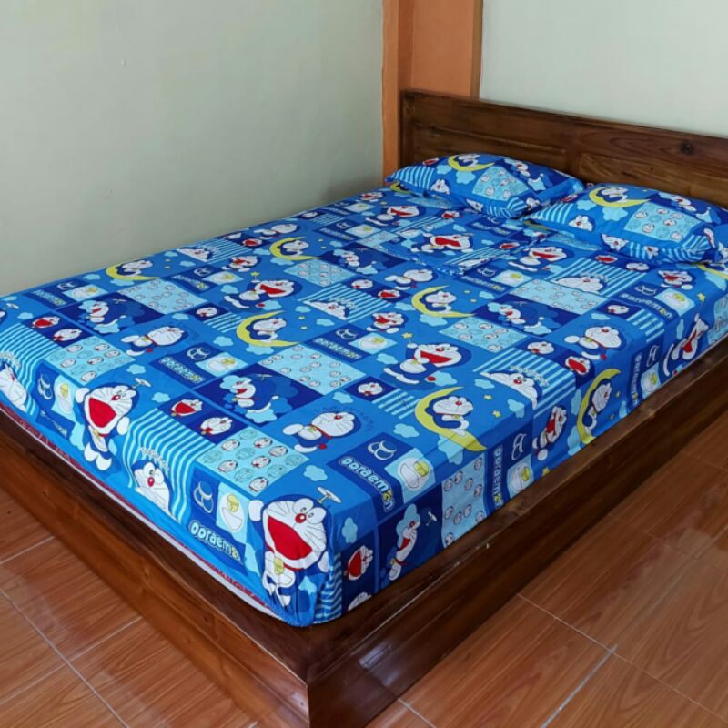 promo sprei karakter kartun Doraemon hello Kity Micky mouse murah bagus 160*200 cod