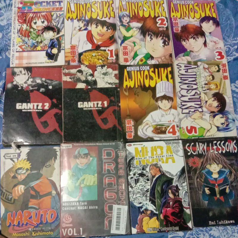 komik bekas murah random( Shounen/Shoujo) / Naruto, GANTZ, nurarihyon no mago, Ajinosuke, team medic