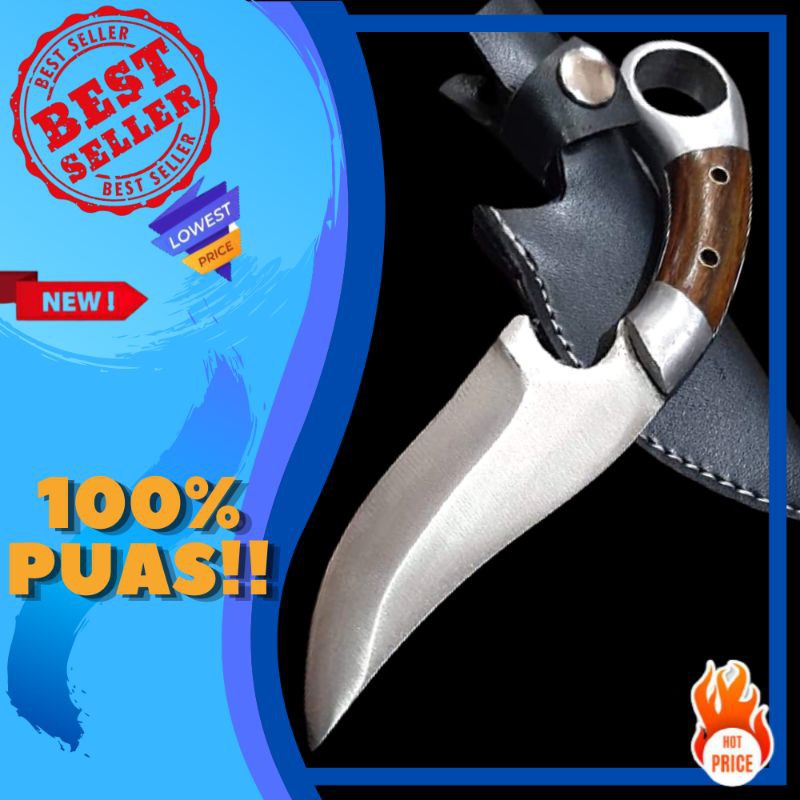 pisau skiner kecil baja survival hunting berburu outdoor tajam unik serbaguna