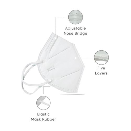 Masker KN95 5 Ply Disposable Face Mask Earloop isi 10