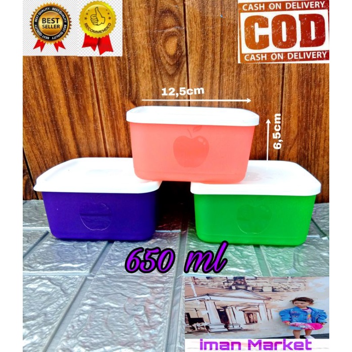 Tempat makan 650ml / ompreng / tempat bekal / tempat penyimpanan makanan / toples 650ml