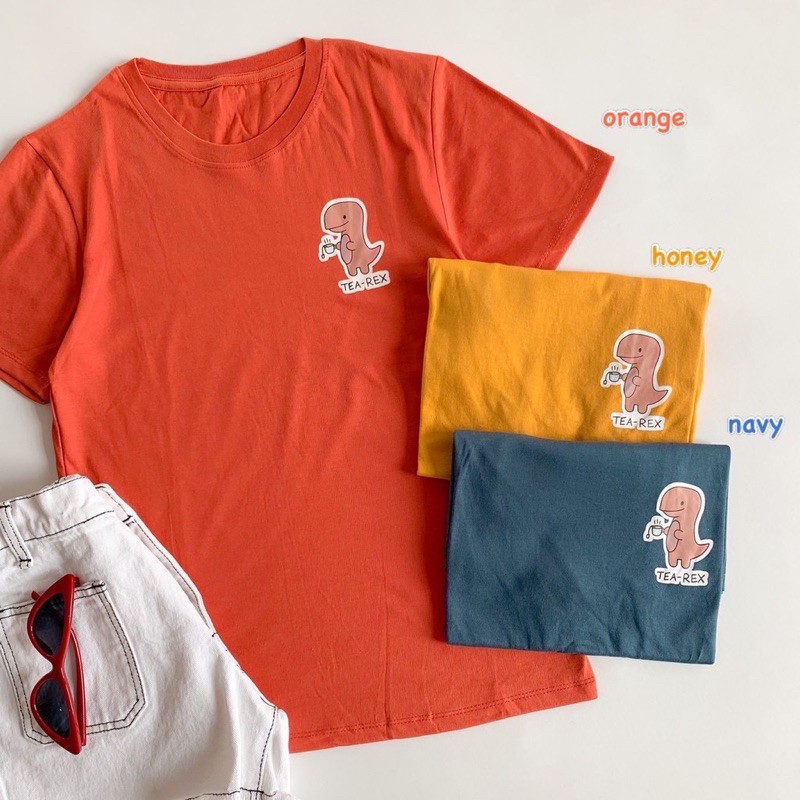 BAJU KAOS HI DINO TEA REX / HI DINO TEA REX TSHIRT D /KAOS OVERSIZE COTTON COMBED / KAOS DINO T-REX