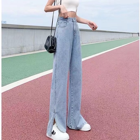 【SALE】Korean Casual Split Long pants Jeans Celana Panjang Jeans  Belah Samping  2150 (S/M/L)