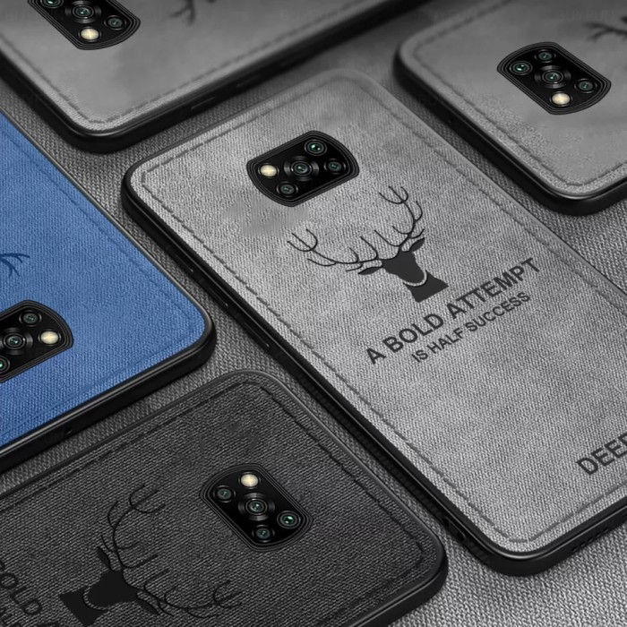 Xiaomi Poco X3 NFC - Soft Case Cover DEER Cloth Canvas - Casing Poco X3 NFC