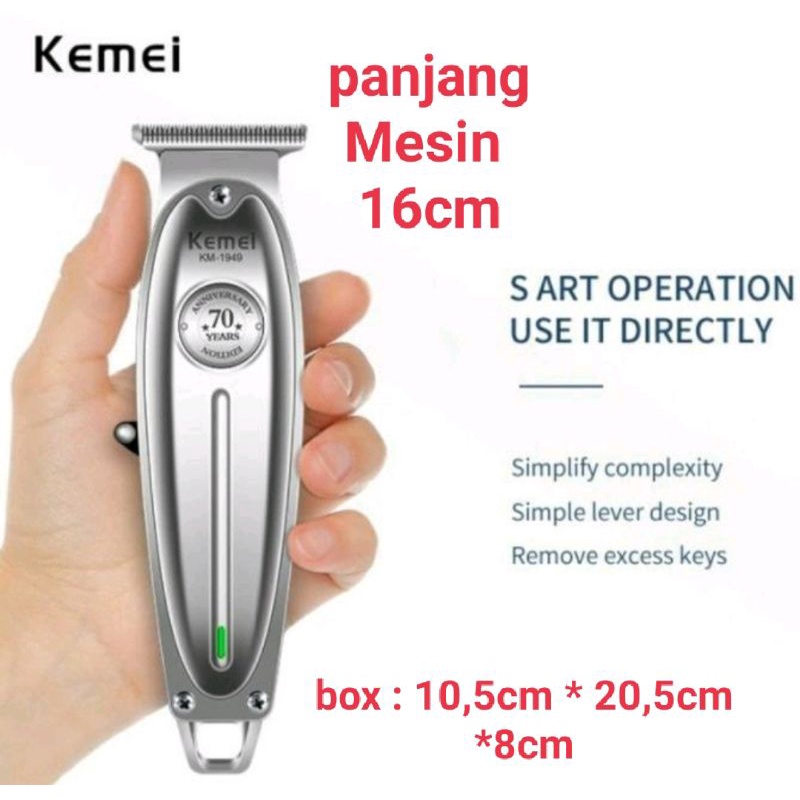 Alat potong Rambut Pria Kemei Km 1949 Hair Cliper  profesional Salon Bagus