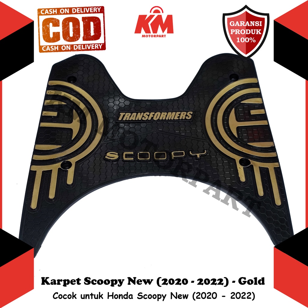 Karpet Scoopy 2020 2021 2022 New Keset Pijakan Kaki Honda Bordes Bahan Karet Variasi