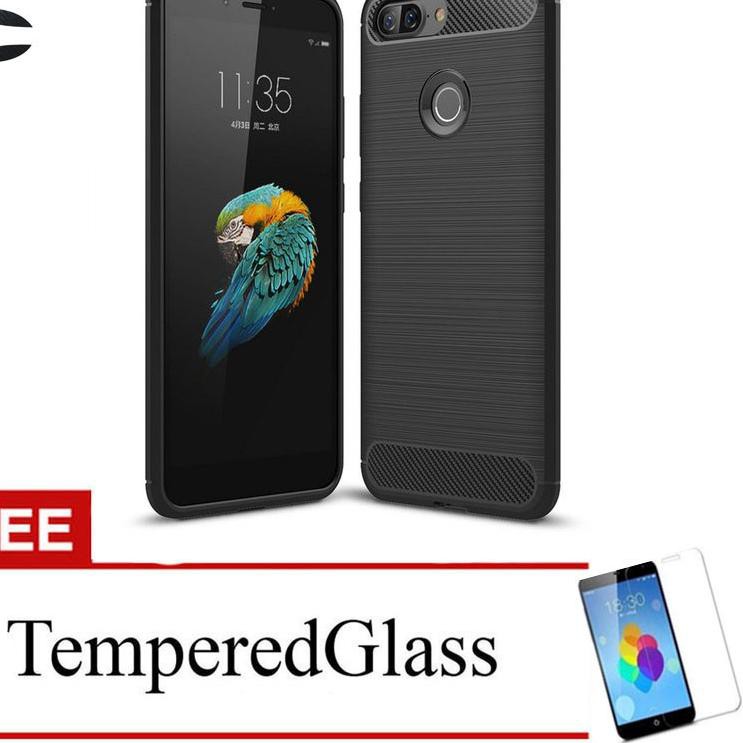 Star Seller,,★ Case for Lenovo S5 2018 - K520T - 5.7 inch - Black Carbon Soft Case + Gratis Temper