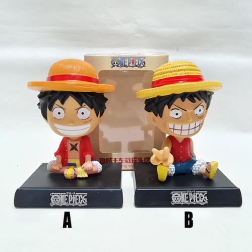 Pajangan Dashboard Mobil Figure Bobble head Pajangan Goyang One Piece Luffy Zoro Sanji Chopper