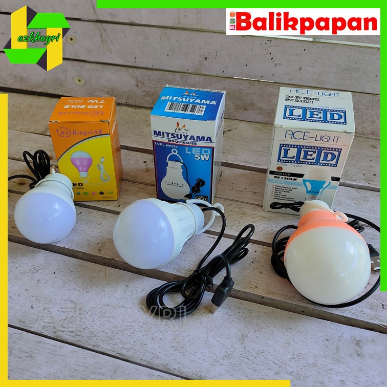 Lampu USB LED 5 Watt Emergency Lamp Light Bohlam Mini Kecil