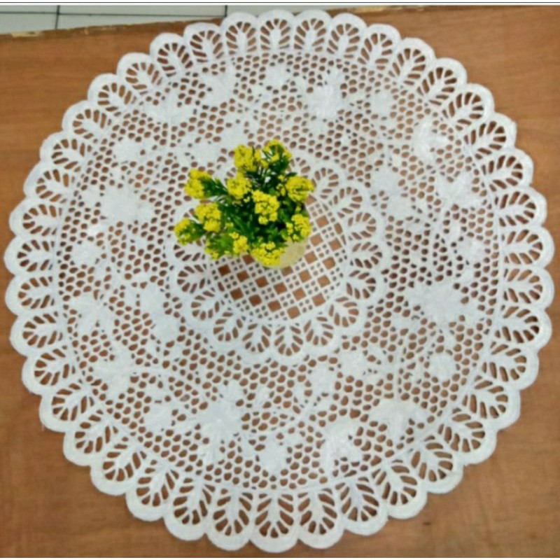 Taplak Meja Renda Bulat