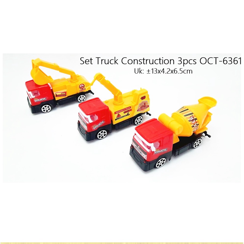 Mainan Set Truck Construction/Truk Kontruksi 3pcs OCT-6361