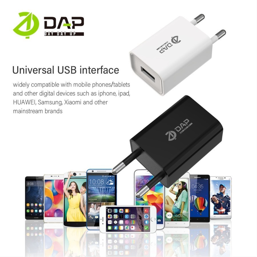 Travel Charger DAP D-AT6 Adaptor Charger 1 Port USB 1A - SATUAN -