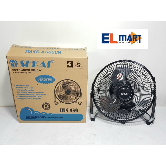 Sekai High Velocity Fan Tornado HFN950 Kipas Angin Meja Besi 9 inch Desk Fan HFN 950 9&quot;