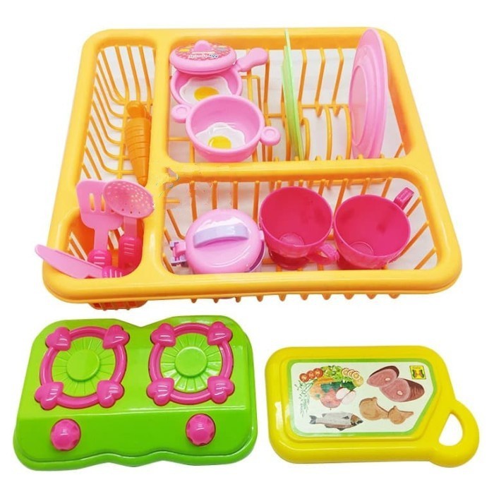 mwn.toys Mainan Anak Alat Masak Rak Piring Koki Cilik No 901