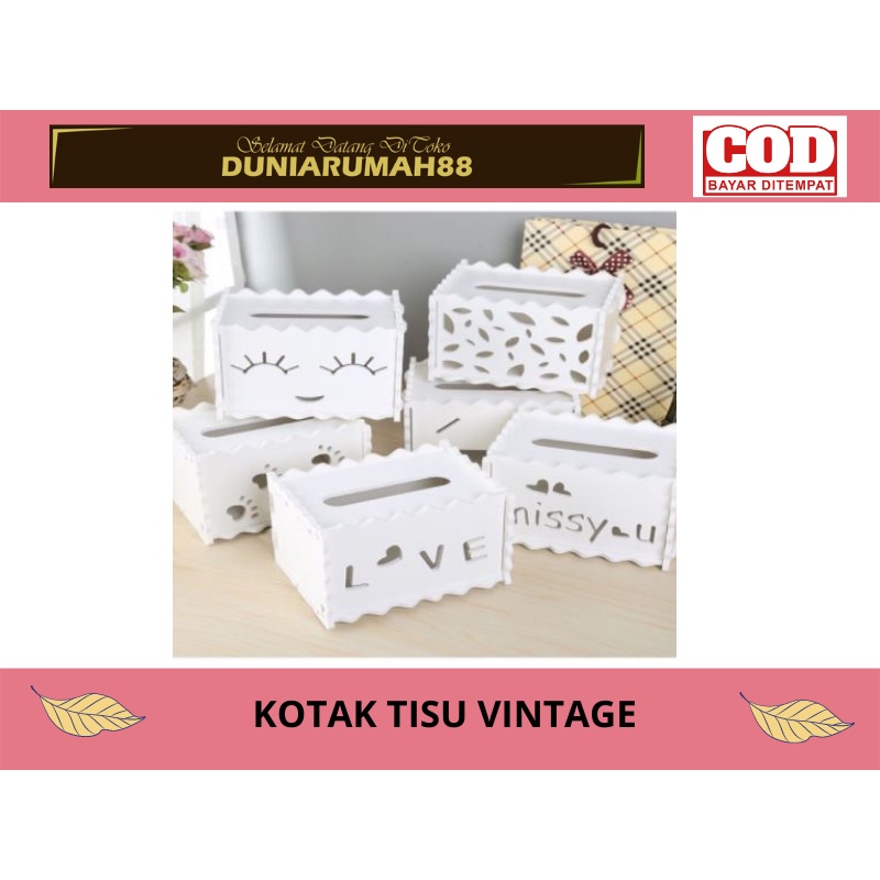 Kotak Tisu Box Tissue Aesthetic Tempat Tisu Vintage DuniaRumah88