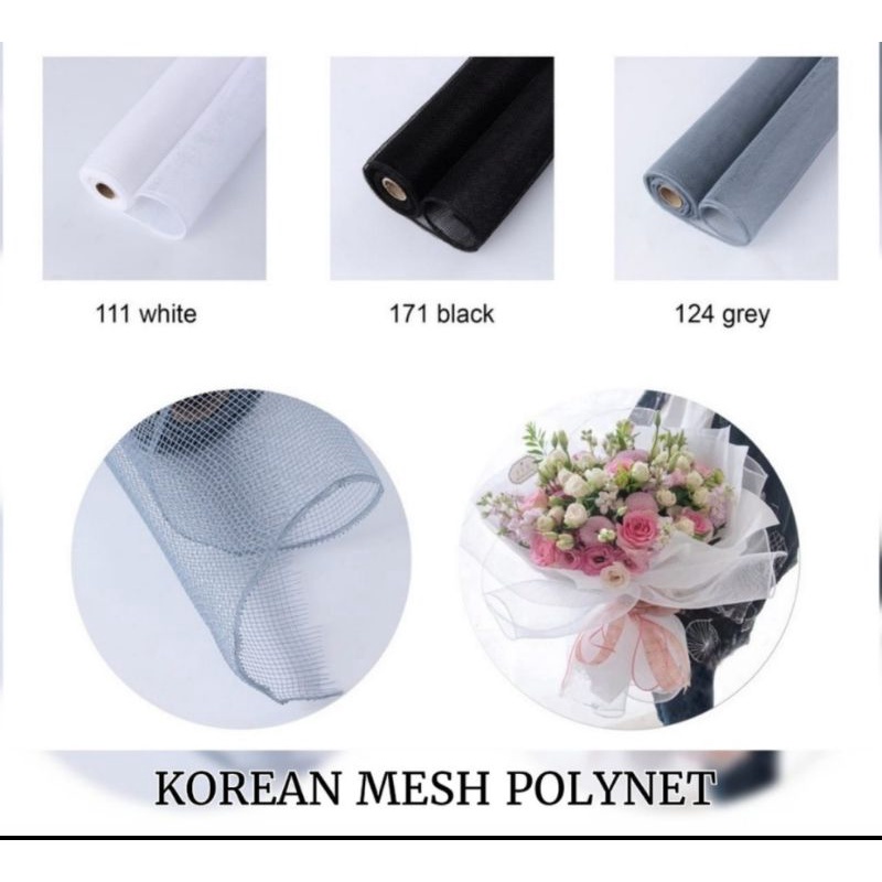 korean mesh polinet/kain jala wrapping untuk buket