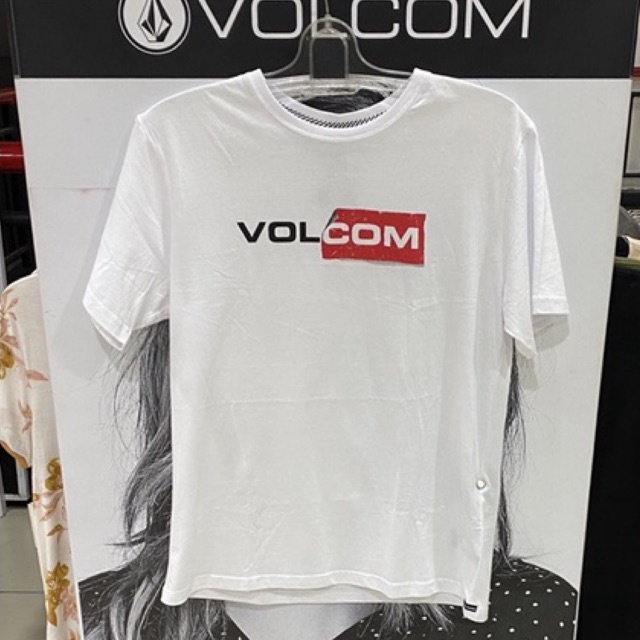 Kaos Volcom Pria Band White Putih Original
