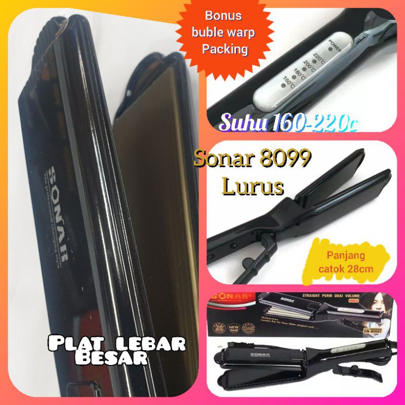 Alat Catok SONAR SN-8098 Catokan Rambut Suhu REBONDING Lurus Straight Hair Murah Berkualitas