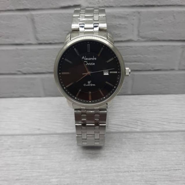 ALEXANDRE CHRISTIE PRIA AC 8476 MD ORIGINAL ( SILVER BLACK DIAL )