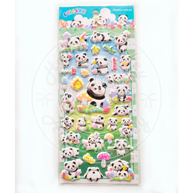 

stiker sticker timbul panda