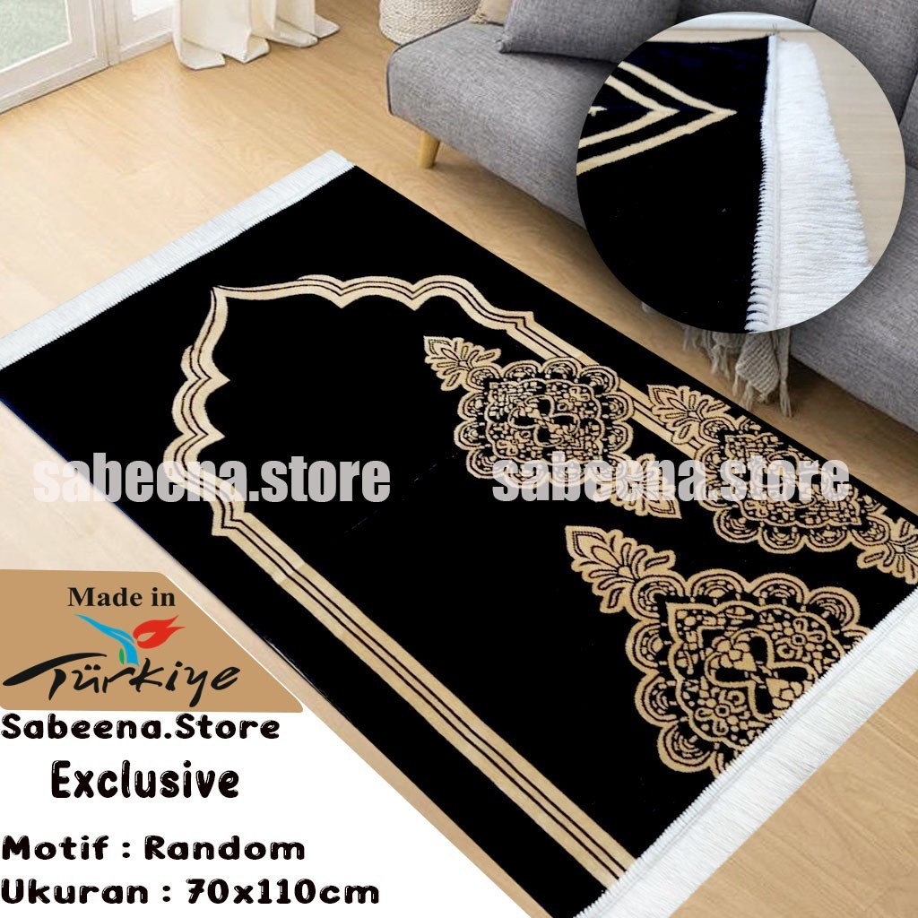 Sajadah Turki Dewasa Exclusive/ukuran 70 cm x 110 cm/ Tebal Halus Lembut Original/ Perlengkapan Shalat/ Pakaian Muslim/ Sejadah Turki Dewasa/ Sajadah Impor Turki/Sabena Store