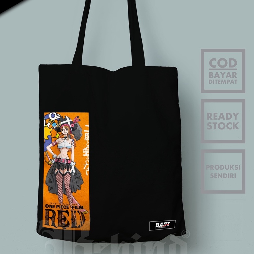 TOTEBAG RED NAMI SEMI KANVAS ANIME JEPANG